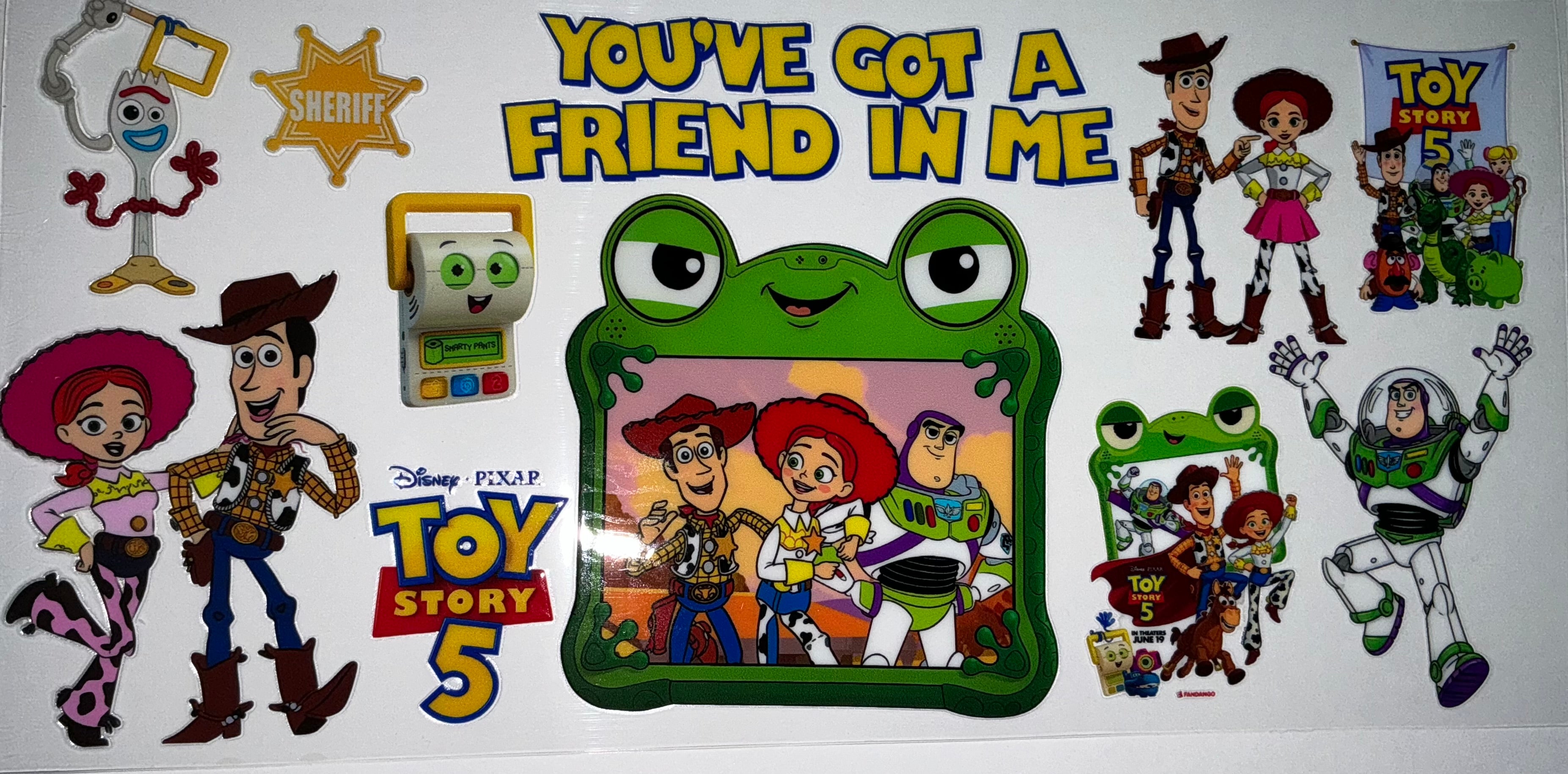 #202 Toy Story Sheriff Badge & Forky Tumbler Decal