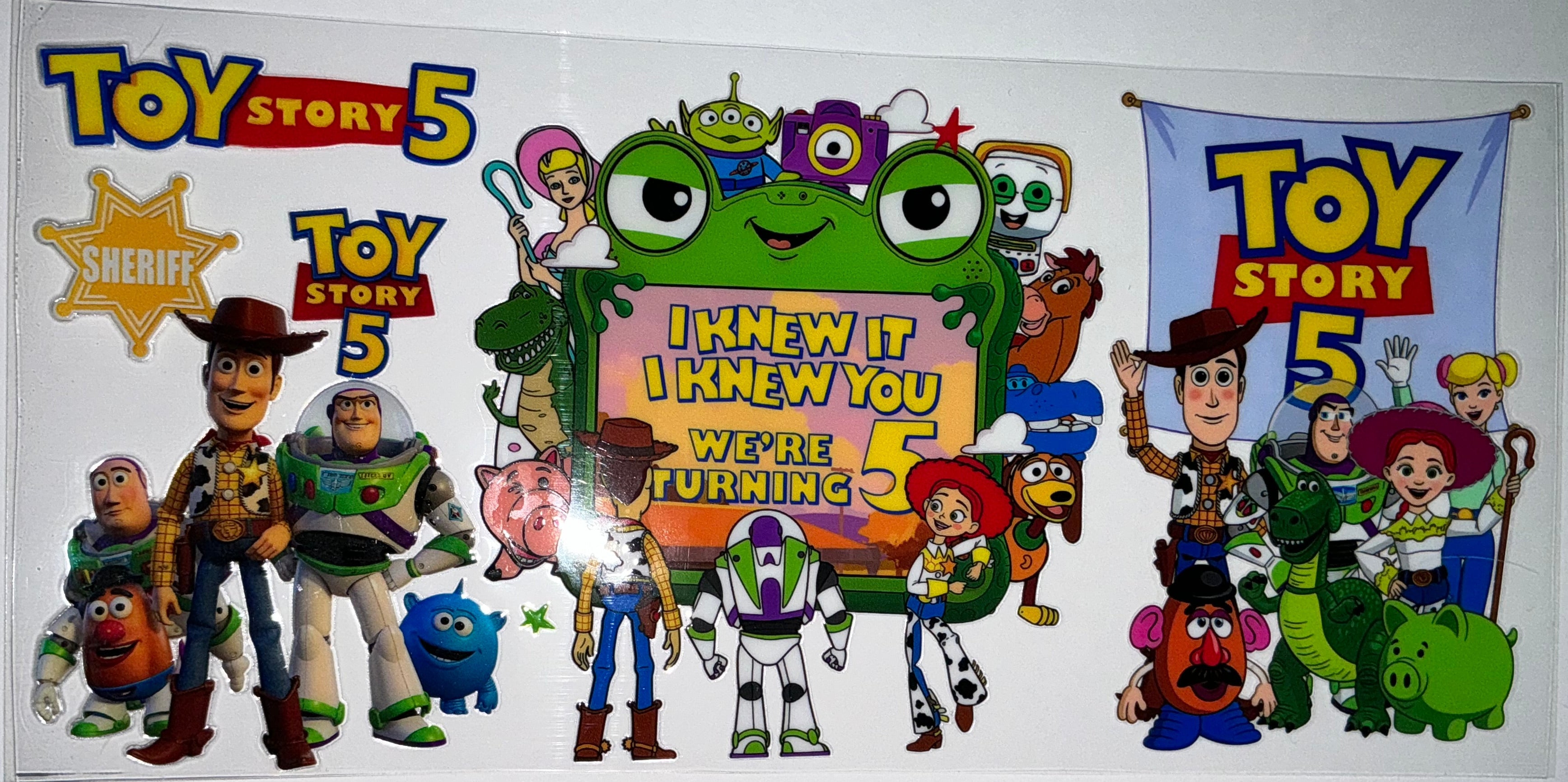 #213 Toy Story Turning 5 Birthday Group Tumbler Decal