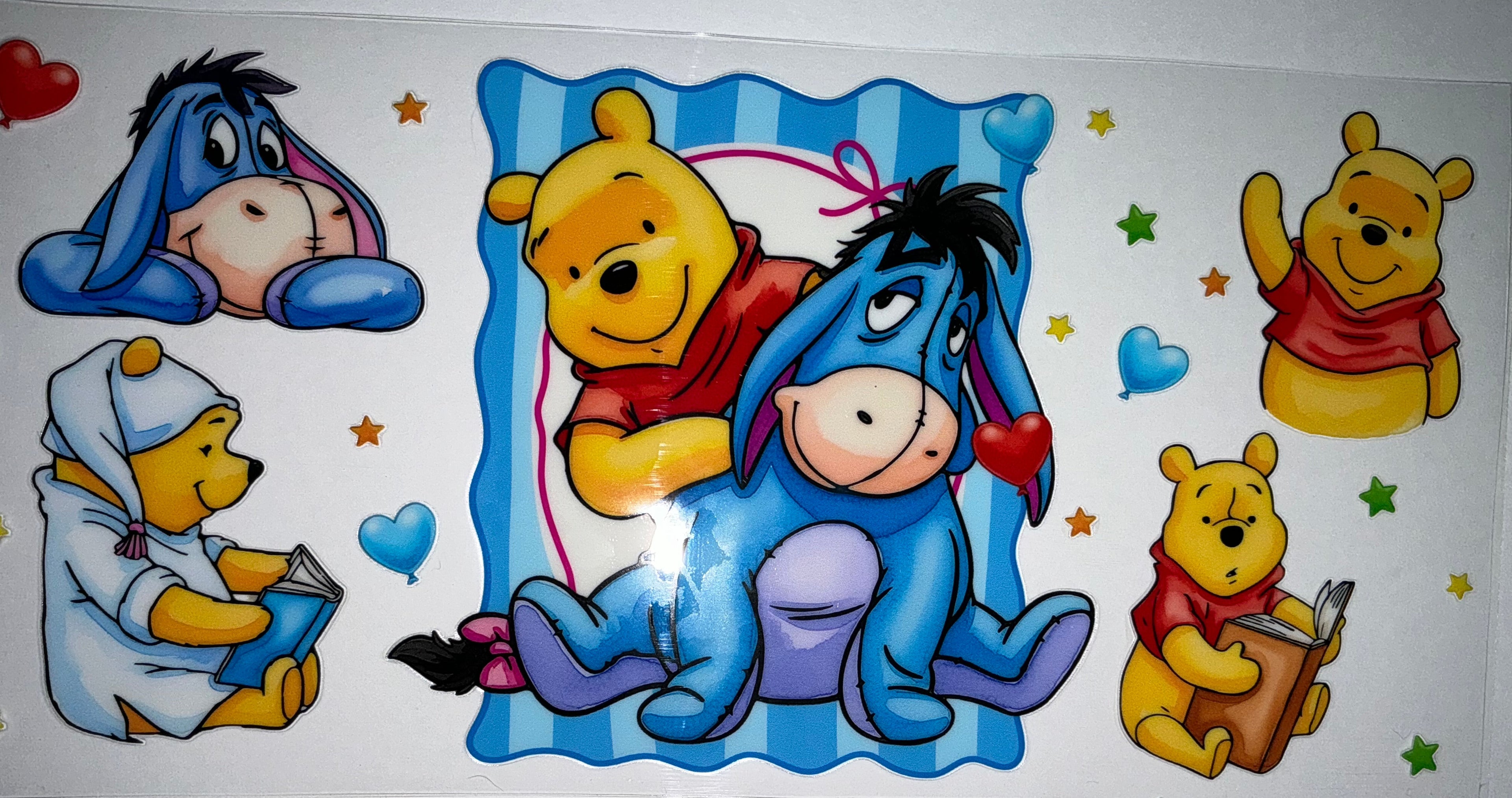 #221 Eeyore Blue Bow Frames Tumbler Decal