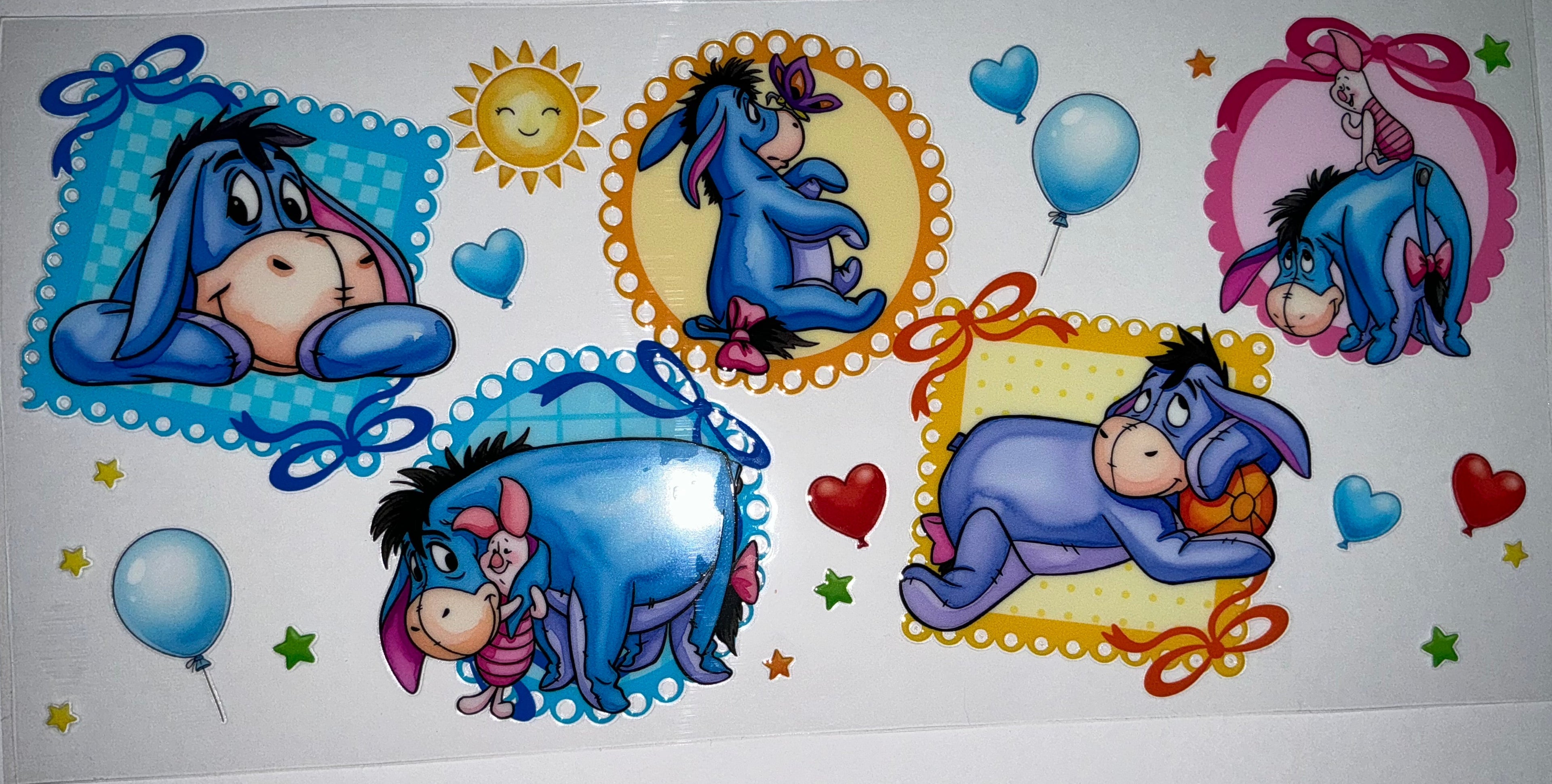#224 Eeyore Basketball & Piglet Tumbler Decal