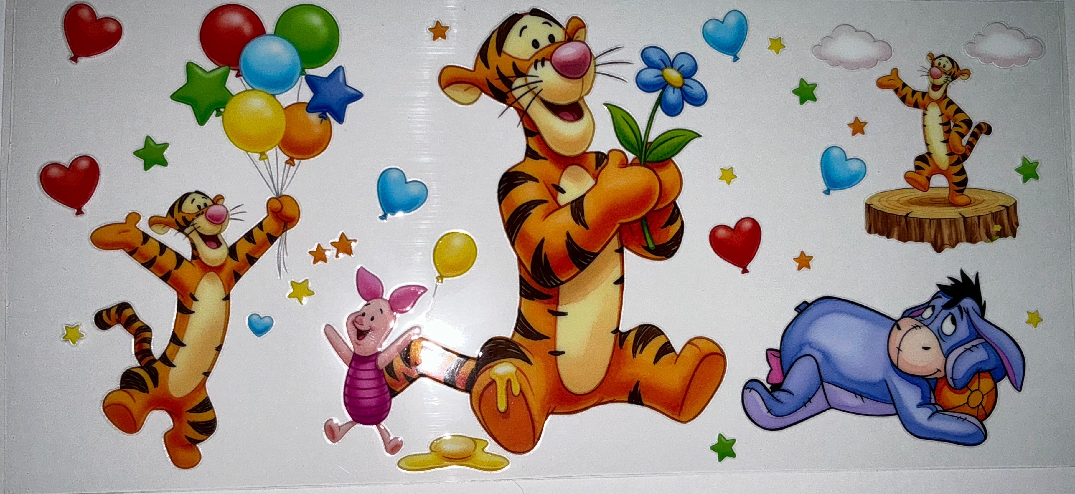 #227 Tigger Balloons & Flower Tumbler Decal
