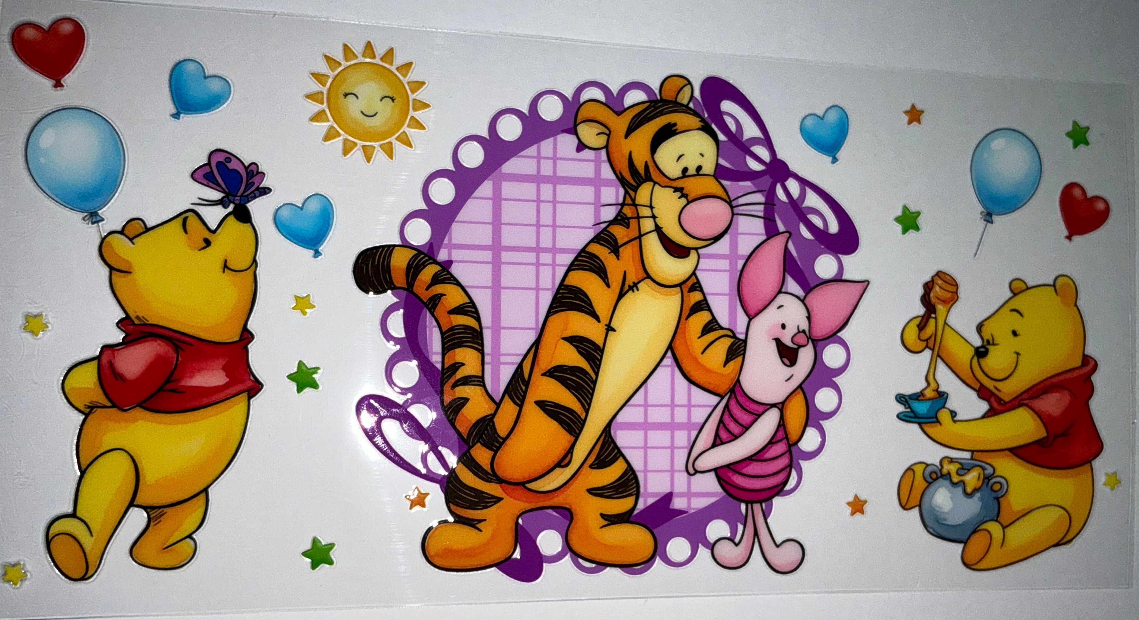 #229 Winnie the Pooh Tigger & Piglet Honey Tumbler Decal