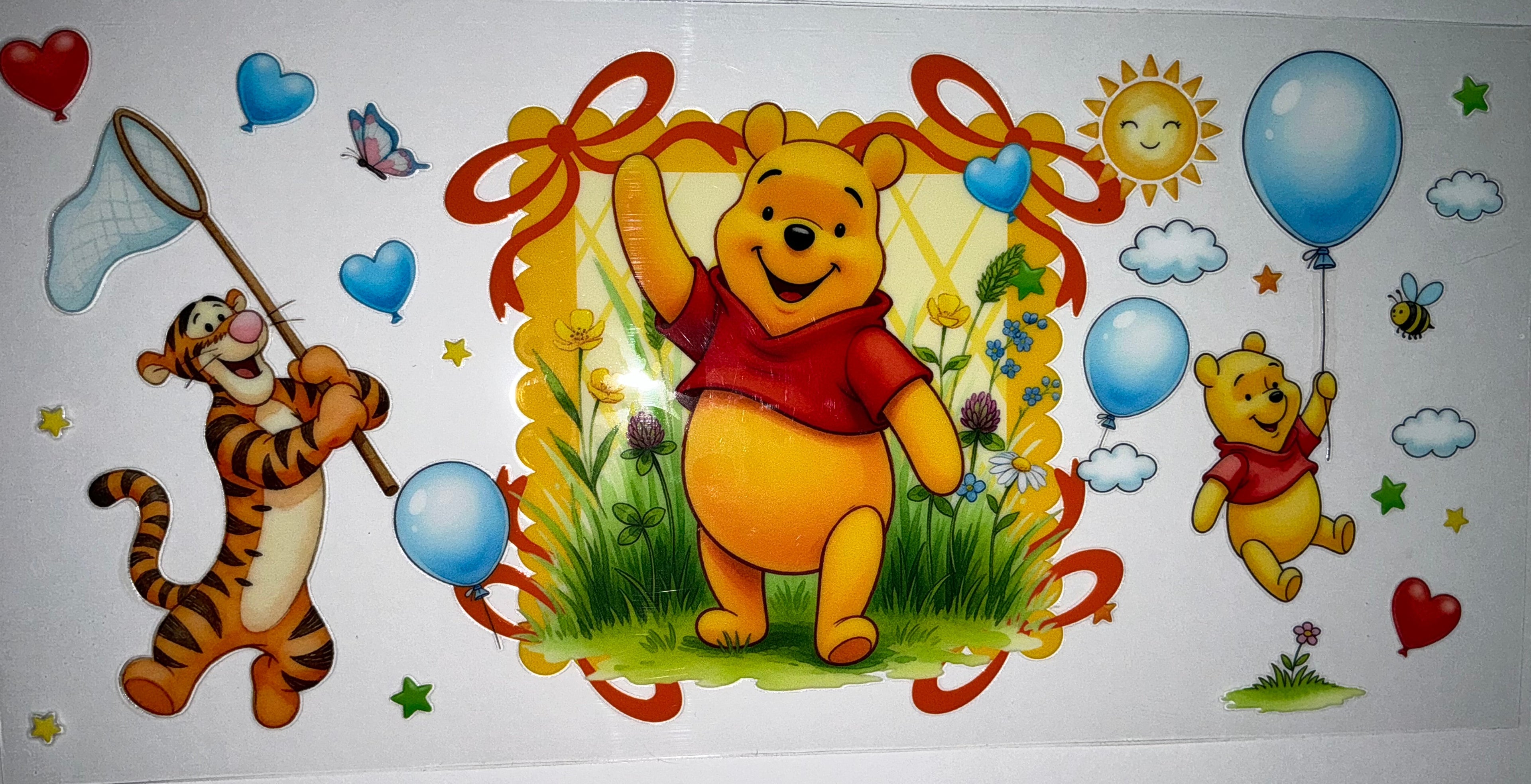 #232 Winnie the Pooh Butterfly Net Adventure Tumbler Decal