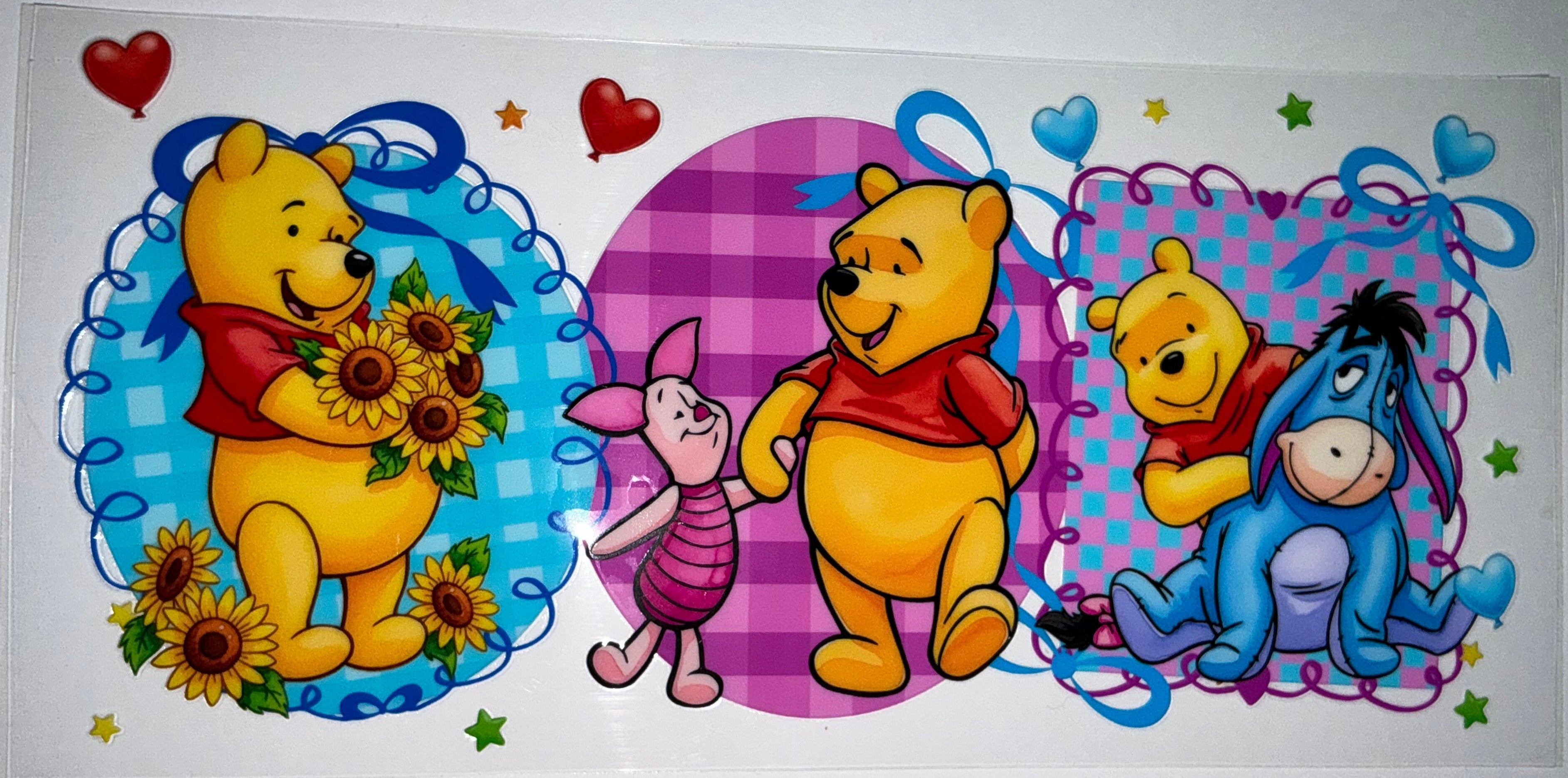 #238 Winnie the Pooh Piglet & Eeyore Sunflowers Tumbler Decal